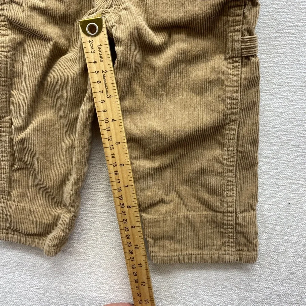 OshKosh B'gosh Corduroy Overalls Kids 12M Tan Classic Workwear Bibs